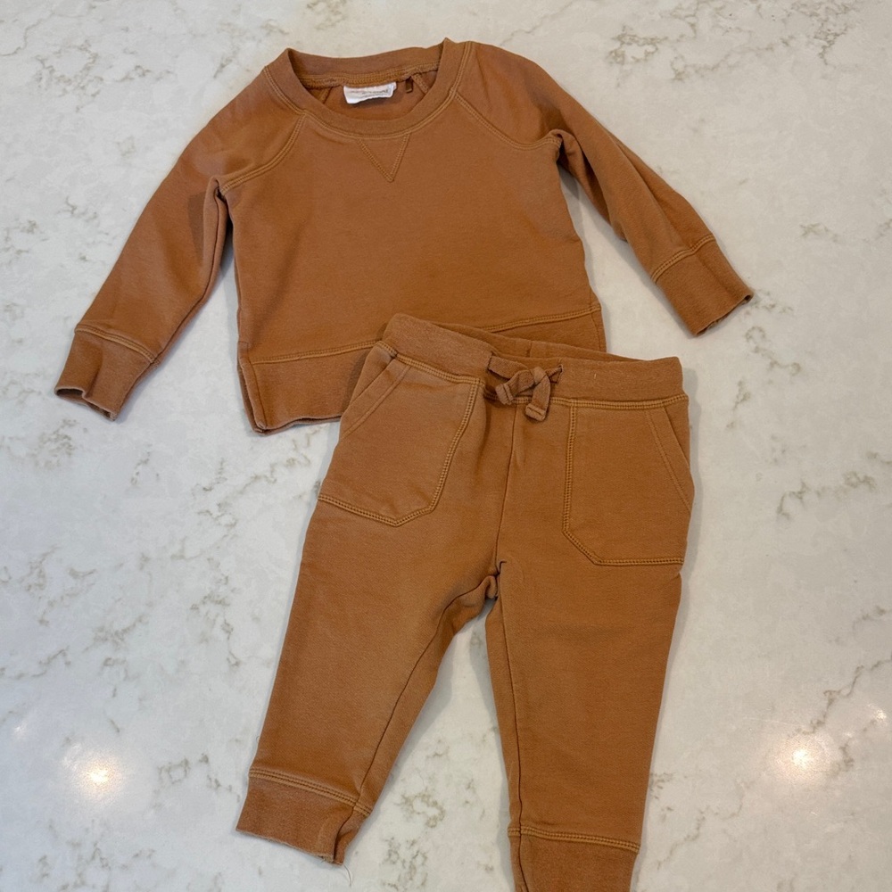 Angel Dear Tan Kids Sweatshirt and Joggers Set 6-12M